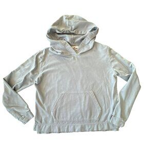 American Giant Gray Pullover Hoodie Small Cotton Blend USA Kangaroo Womens